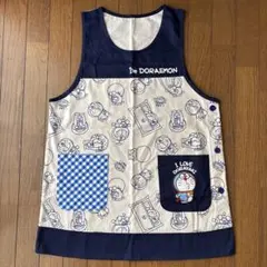 ドラえもん　エプロン　保育士　キャラクターエプロン　ネイビー