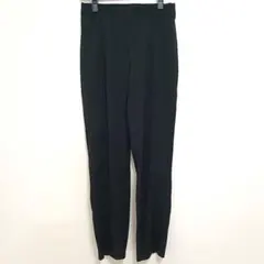 ハルストン スラックス テーパード S相当 黒 無地 シンプル 美脚 オフィス