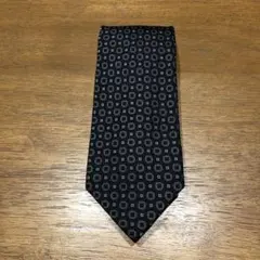 ミチコロンドン　幾何学模様 ネクタイ 黒 シルク