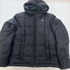キッズadidas ブラックダウンコート フード付き