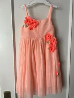 H&M チュールワンピース　ドレス　110 120 オレンジ