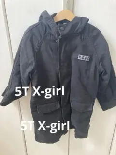 5T X-girl フード付き黒ジャケット