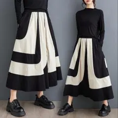 大きいサイズ　スカート　モノトーン　レディース　秋冬　春 新品　ロング
