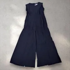 【新品】ノースリーブ ワイドレッグ Lサイズ オールインワン ワンピース