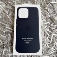 iPhone 14 Pro Max 純正レザーケース ミッドナイト - メルカリ