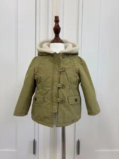 限定値下げ！Baby GAPボア付きフード オリーブグリーンジャケット 90