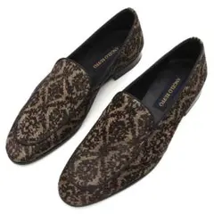 【未使用美品】ANGELO RUFFO レザー 刺繍　ブーツ　 黒レザー BEAMS（ビームス）ANGELO RUFFO / LIZARD STAMP BOOTS（シューズ