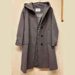 【美品】【SLOBE IENA】フードロングコート　ウール