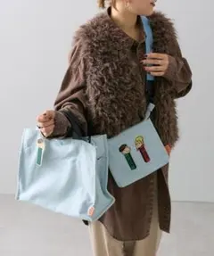 トートバッグ 青