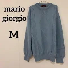 【mario giorgio】ウール100% 総柄デザイン ニットセーター M