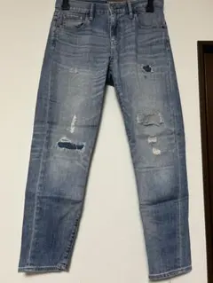 ユニクロ UNIQLO ダメージジーンズ デニムパンツ ライトブルー カジュアル