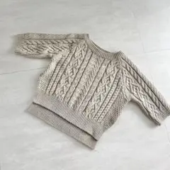 美品　韓国　aosta キッズ用 ケーブル編みニット
