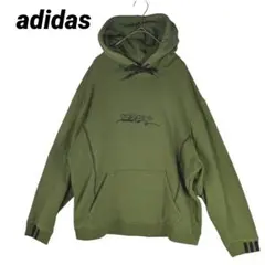 adidas パーカー フーディー トレフォイルロゴ オリーブグリーン