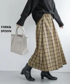 FORK&SPOON　チェックギャザースカート ¥8,250のサムネイル