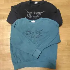 BREEZE　恐竜　刺繍　トレーナー　セット　120 黒　緑