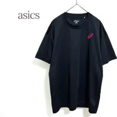 ★アシックス★Tシャツ 黒 ワンポイント シンプル スポーティ ユニセックス