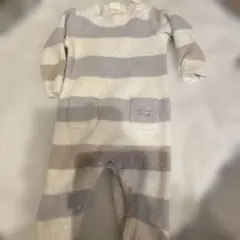 ジェラートピケ　 ストライプロンパース 70-80センチ