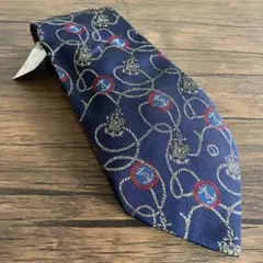 未使用品・タグ付✨ ダンヒル ネクタイ 碇 dロゴ シルク100% 紺