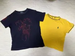ポロ ラルフローレン Tシャツ 2枚セット 110ネイビー 紺 イエロー 黄のサムネイル