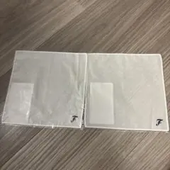 【新品未開封】ファミリア　ハンカチ(小) 2枚セット　白　Fマーク　受験