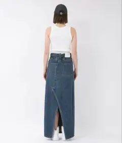 美品！selvedge bleach denim tight skirtのサムネイル
