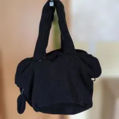 SEE BY CHLOE ニット ショルダーバッグ ブラック