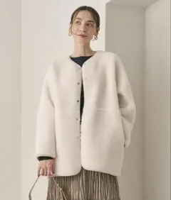 BEAUTY&YOUTH ボア×フェイクムートン リバーシブルジャケット