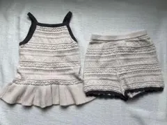 H&M ニット　セットアップ　キャミソール　86 ベージュ