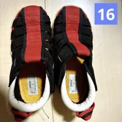 イフミー×branshes 水陸両用サンダル　ブラック　レッド 16cm