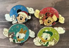 ディズニー　キャラクター　ピンバッジ　4個セット