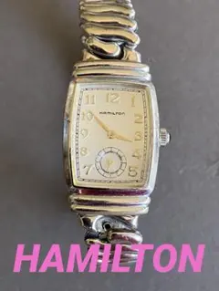 新品電池】HAMILTON ハミルトンベントン クォーツ 伸縮ブレス シルバー