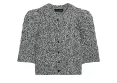 ZARA パフスリーブニットカーディガン