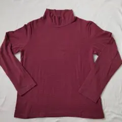 COMME CA FILLE ストライプ タートルネック 長袖 カットソー