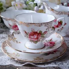 【美品】英国パラゴン　 ホニトンブルー　ティーセット　大皿プレート＆クリーマー＆ 美品】英国パラゴン ホニトンブルー ティーセット 大皿プレート