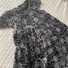 COMME CA ISM ベロア花柄 원피스 100