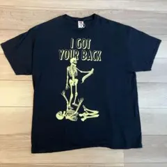 00s 蓄光　スカル　 I GOT YOUR BACK プリント Tシャツ