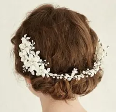 【美品】ANNAN WEDDING　ブライダル　ヘッドドレス　カチューシャ