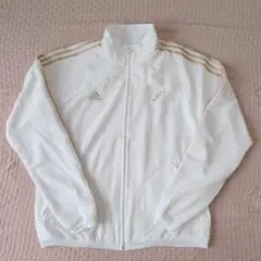 00s adidas トラックジャケット L ホワイト×ゴールド ベッカム