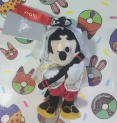 京都ポルタ限定 ぬいぐるみキーチェーン 牛若丸ミッキー ディズニー