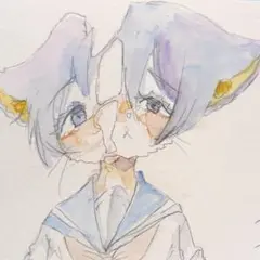 Ｎｏ．19 オリジナル手描き原画アナログイラスト 一点物