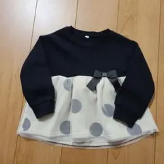 100cm　女の子　裏起毛 チュニック トップス トレーナー