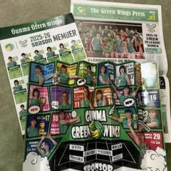 群馬グリーンウイングス　25-26シーズン　応援用ハリセン　パンフレット　セット