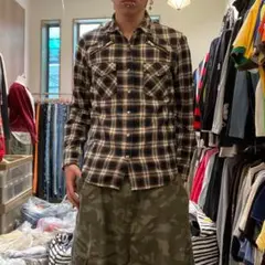 SPINASH 00s グランジy2k テック ギミック オンブレチェックシャツ