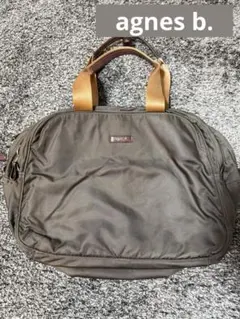 極美品】【agnes b.】2WAY ボストン ショルダーバッグ 南京錠鍵付