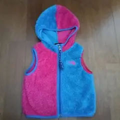 THENORTHFACE　フリース フード付きベスト ピンク/ブルー
