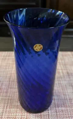 HOYA GLASS ガラス ブルー 花瓶 フラワーベースのサムネイル