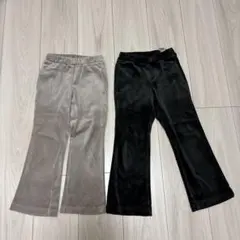 GU キッズフレアパンツ110 ２枚セット