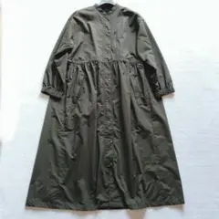 ワークマン アウター　高撥水　シェルワンピース　コート ダークグリーン