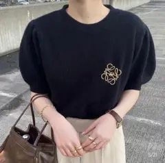 Chelsea ♡ half puff knit / black