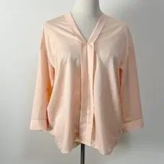 RIVE DROITE (リヴドロワ) V領打褶襯衫 橘色系 F